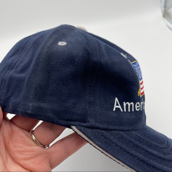 AMERICAN UNITED Blue Denim American Flag Baseball Hat Trucker Cap - Picture 6 of 8